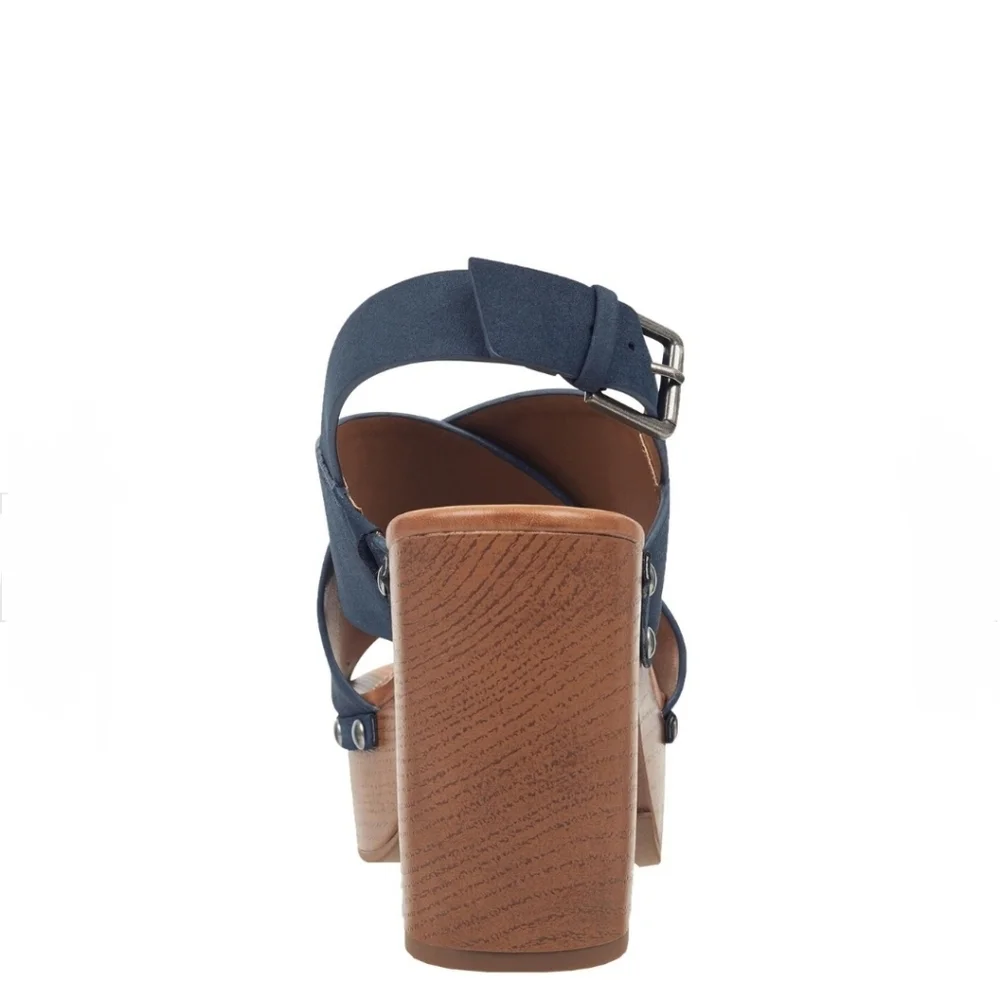 Indigo Rd Dani Sandal Heel Navy Blue